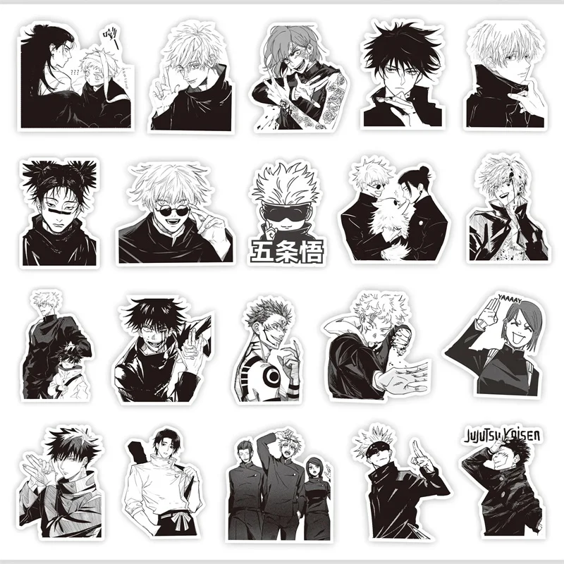 Set of 65pcs Anime Jujutsu Kaisen Stickers Satoru Gojo Itadori Yuji Poster Graffiti Decal Laptop Phone Luggage Car Sticker Gifts