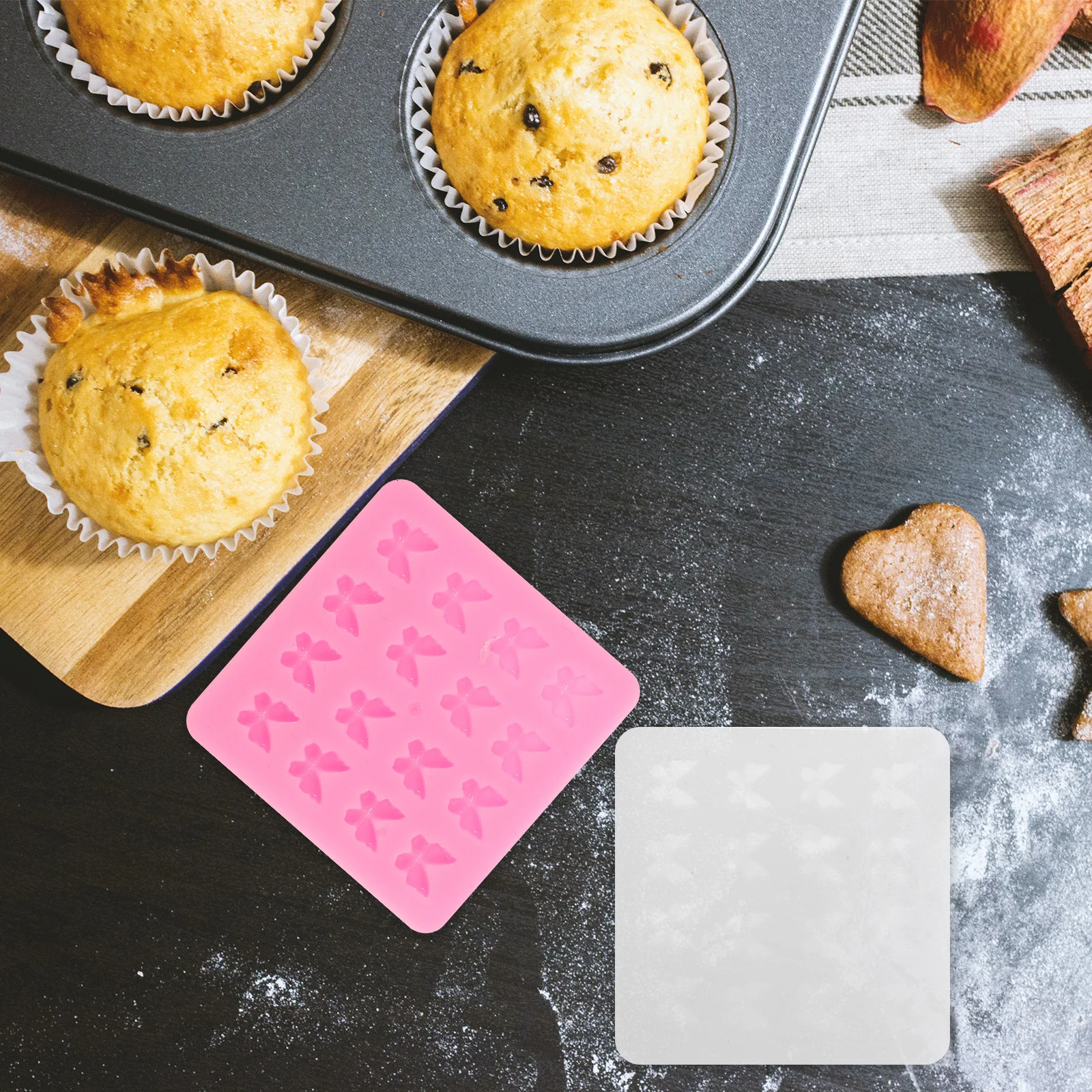 

2Pcs Silicone Fondant Molds Butterfly Shape for Cake Chocolate Candy Baking DIY Molds Nonstick Baking Supplies