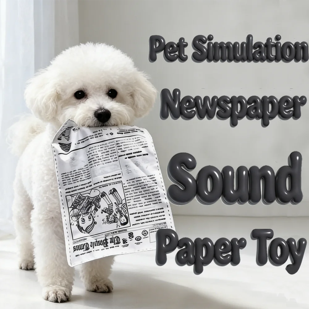 

Pet Sound-imitating Newspaper Toy, Washable, Interactive Simulated Rustling Sound Of Newspaper Pattern Toy Suitable for Puppies