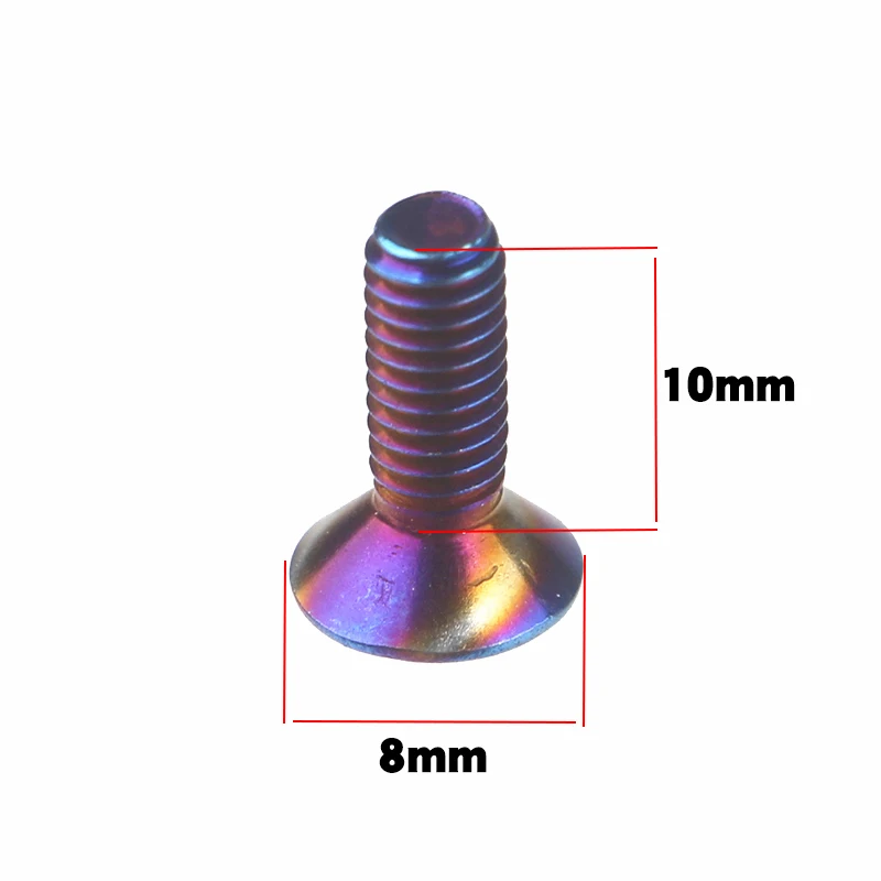 2pcs Universal Motorcycle M4*12mm Upper Pump Outer Hexagon Cross Screw Stainless Steel Titanium-fired for Brake Upper Pump Cover