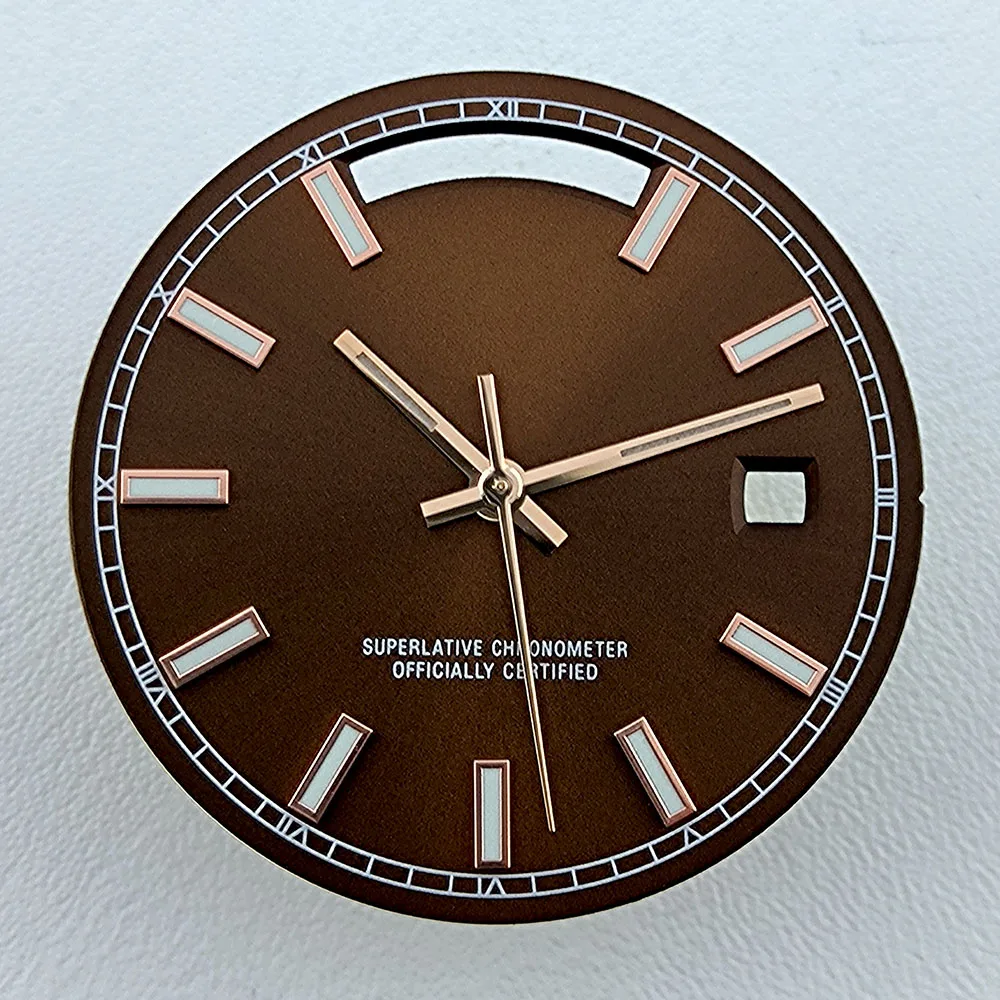 ساعة Miyota الطلب الهاتفي 31 ، بشعار مخصص ، قرص أخضر مضيء ، قرص اتصال هاتفي ، ملحقات ساعة حركة Miyota