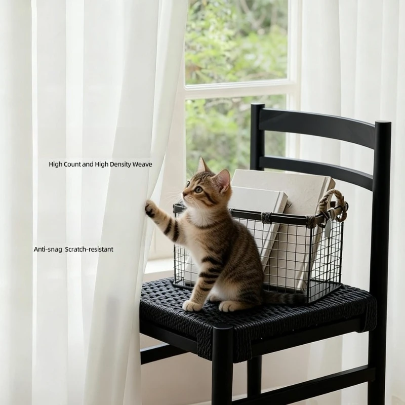 

European White Tulle Fashion Modern Custom Size Window Curtains for Living Dining Room Bedroom Luxury Decor Wedding Gauze Door