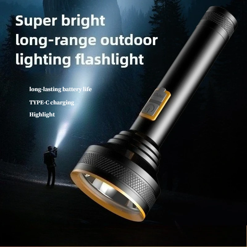 

Светодиодный фонарик x123 из алюминиевого сплава со встроенной батареей, зарядкой TYPE-C, наружным освещением, портативный для пеших прогулок и кемпинга