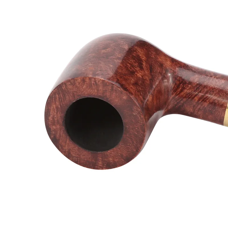 Portable Handmade Soild Wood Smoker Smoking Tobacco Pipe Vintage Wooden Smoke Pipe for Men Gift