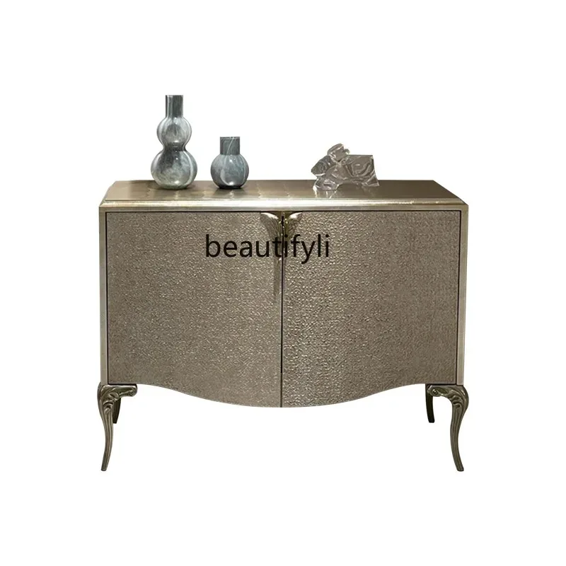 D2520 American-style Light Luxury Solid Wood Entryway Cabinet Shoe Storage Cabinet Modern Living Room High-end Storage Sideboard