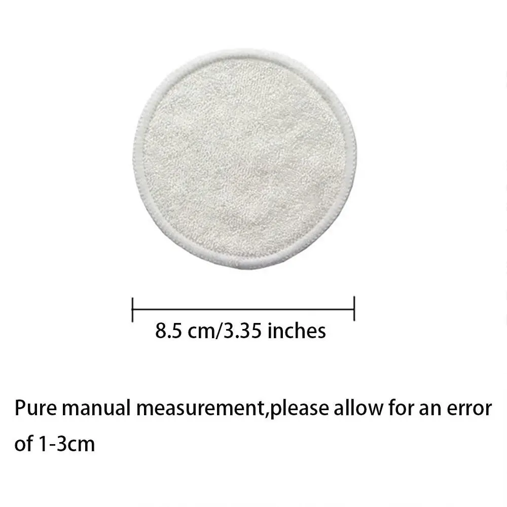 12PC Reusable Washable Makeup Remover Cloth Microfiber All Skin Types Make Up Pads Round Face Cleaning Pads Women