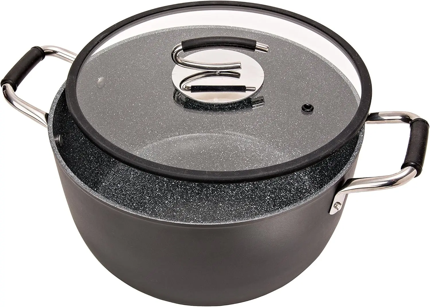 8 Quart Nonstick Dutch Oven w/Lid | Made in Italy  Proprietary nontoxic ceramic coating PTFE and PFOA free