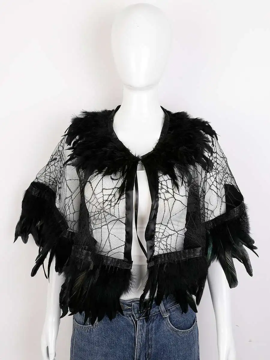 cape-en-dentelle-et-plumes-de-style-gothique-chale-d'epaule-accessoires-de-spectacle-sur-scene-haut-en-resille-transparente-pour-halloween
