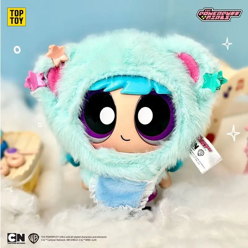 TOPTOY Powerpuff Mädchen Umhang Tier Cape Serie Plüsch Blind Box Spielzeug Anime Anhänger Cartoon Super Leistungsstarke Mädchen Puppe Mystery Box