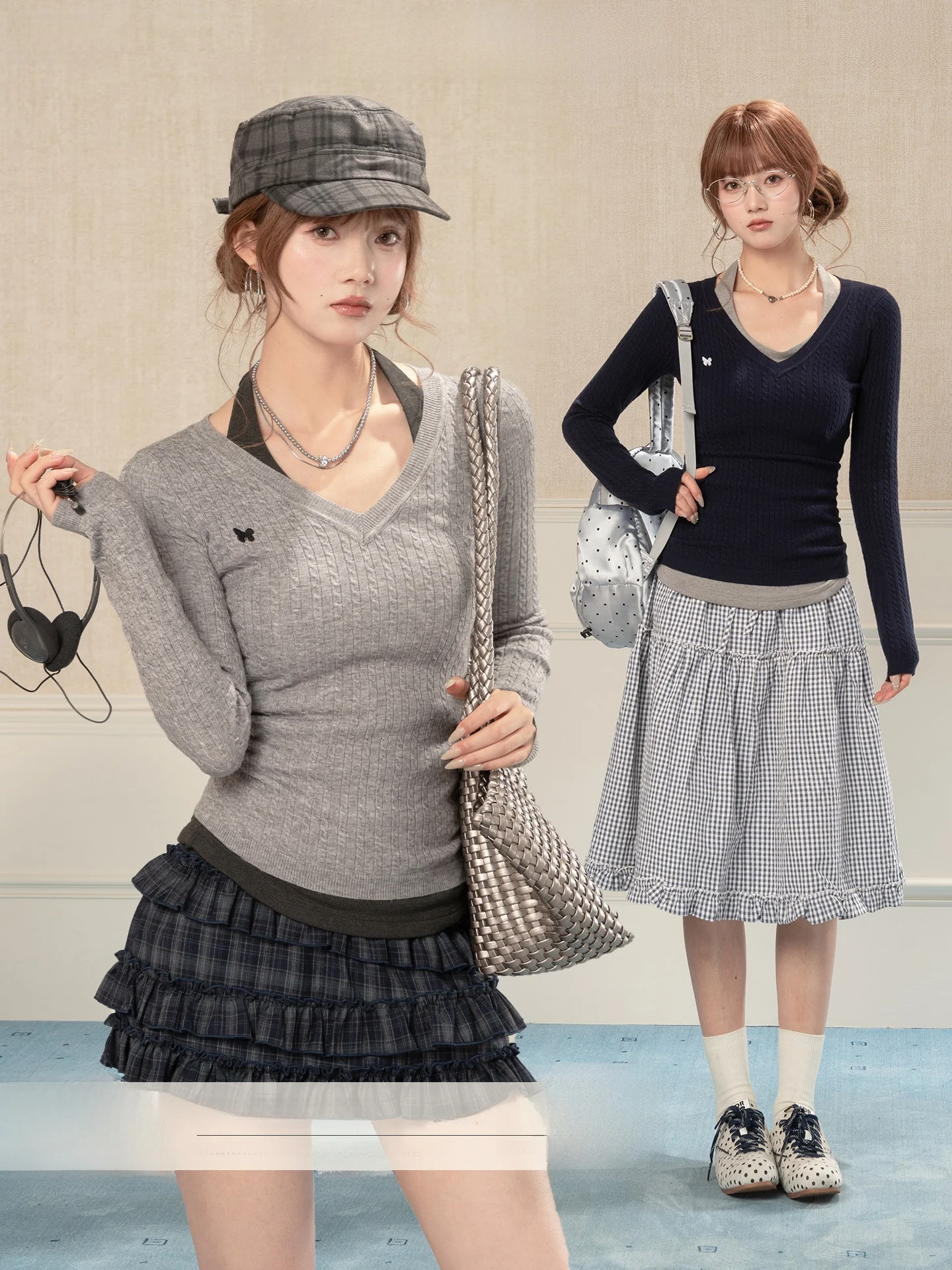 

Женская трикотажная кофта Heynew с длинным рукавом и V-образным вырезом, облегающая, базовый слой, для ранней весны, модная, повседневная, для работы и отдыха