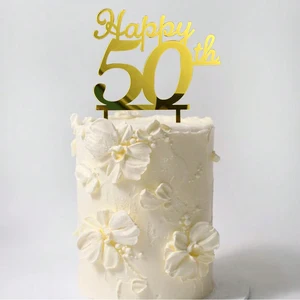 أرقام بسيطة 40 50 60 70 80 كعكة الاكريليك توبر لحفلة عيد ميلاد كعكة توبر زينة كعكة أفضل 6 كعكات مبيعا لمدة 40 عاما - رقم 1