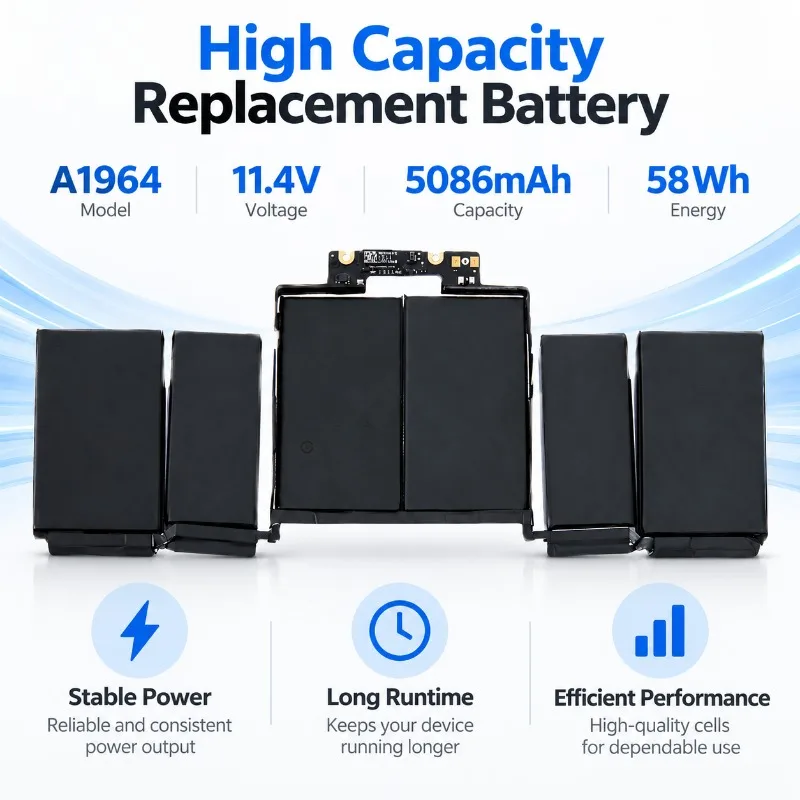 For Macbook Pro 13 Inch Laptop Battery Compatible A1964 A1989 A2251 2018 2019 Apple Notebook Replacement Battery