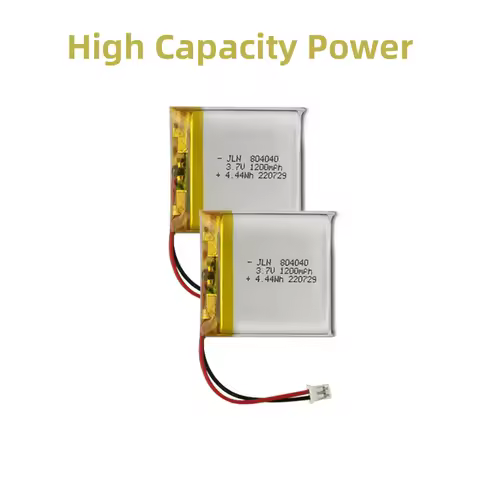 6PCS 3.7V 1200mAh Rechargeable Battery 804040 PH2.0 Reverse Male Plug for Thermos Beauty Device Bluetooth Speaker LED Light