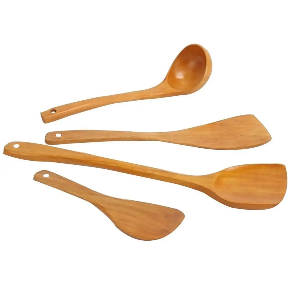 Spoon Bamboo Supplies Wooden Kitchen Utensil Frying Pan Tools Shovel Cooking Tools Spatula Turners