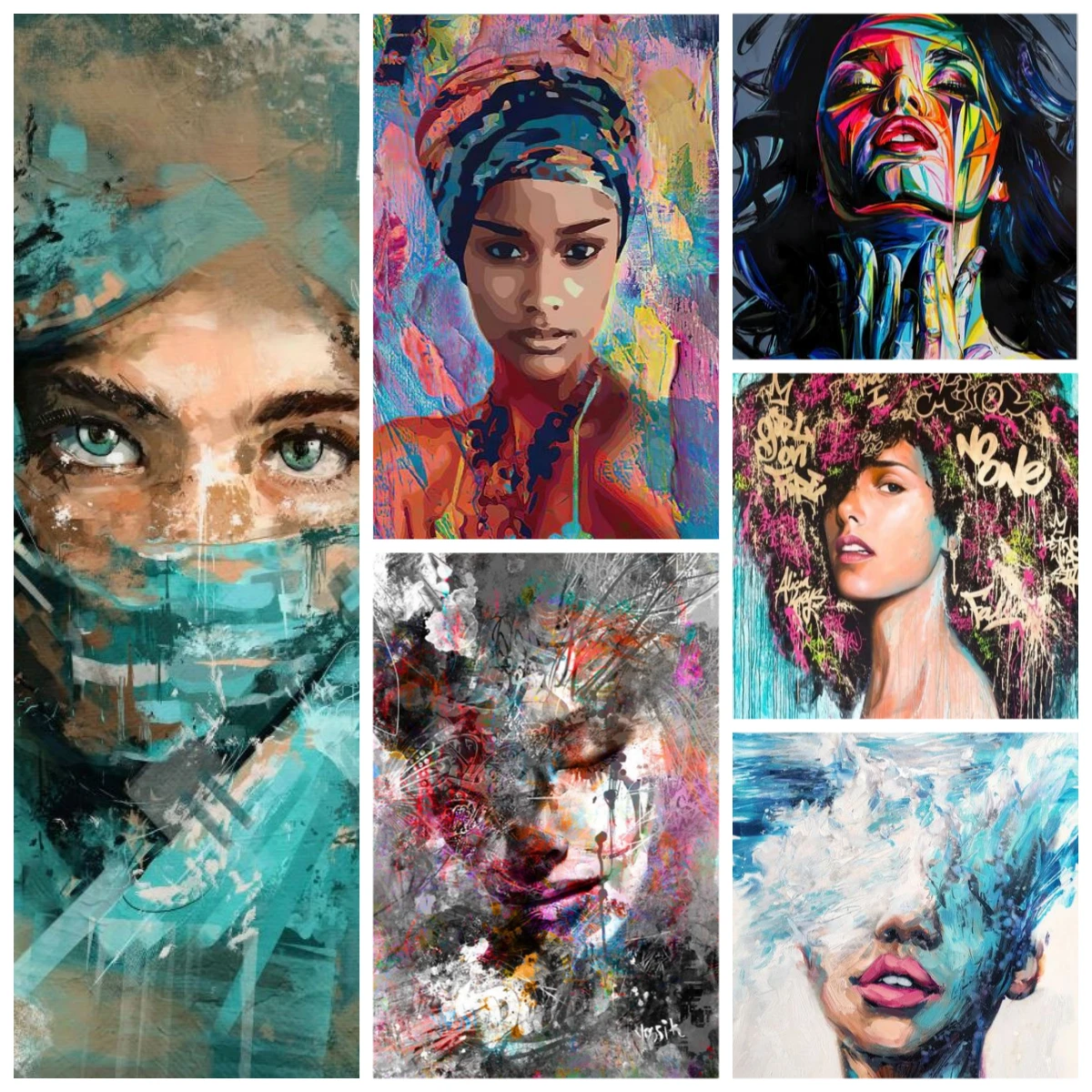 

50X70CM Adult 1000PCS Paper Jigsaw Puzzle WAbstract African Masked Girl tress Relief Entertainment Children Toy