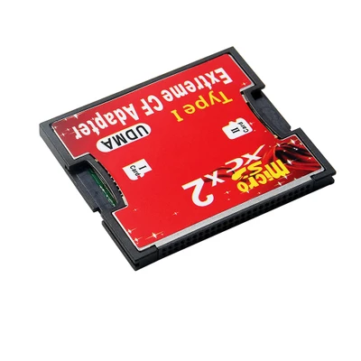 Dual Slot TF or MicroSD Micro SD to Type I Compact Flash Card CF Reader Adapter for Nikon Cannon Camera