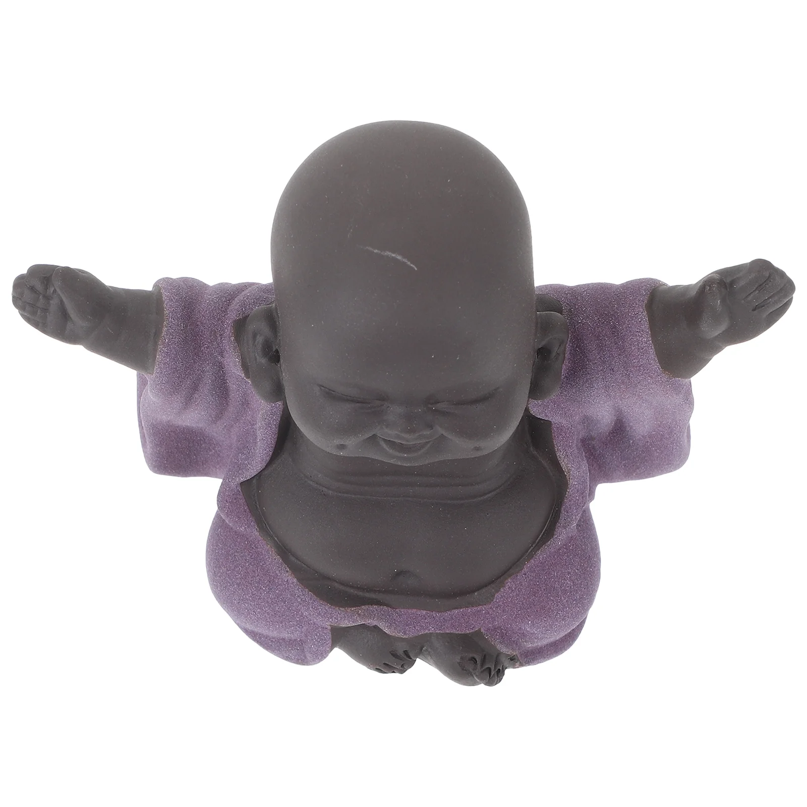 

Maitreya Laughing Buddha Ornament Mini Tea Pet Decor Purple Sands Figurine Home Accessories