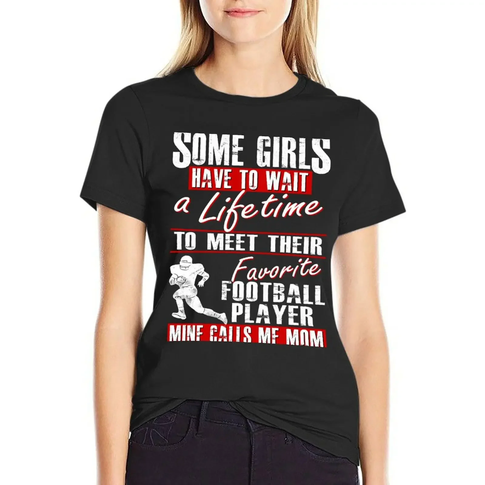 

My Favorite Football Player Calls Me Mom T-Shirt female aesthetic clothes hippie clothes vintage tshirts woman