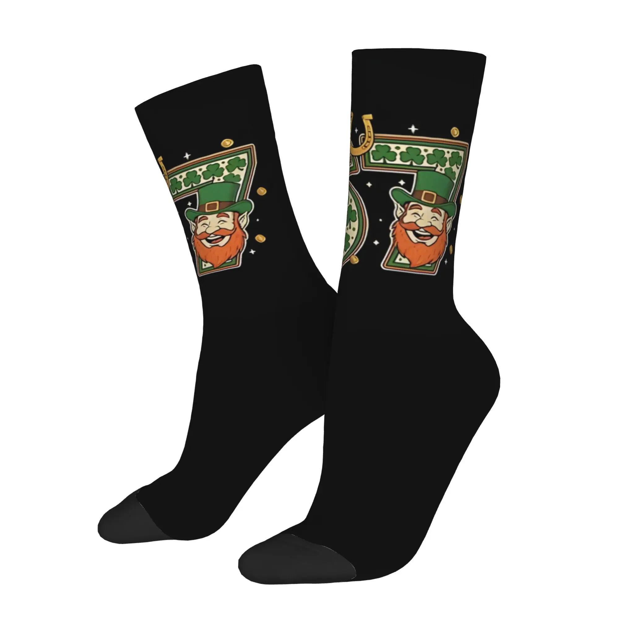 

Funny Sock 67 67 Six Seven Leprechaun Meme St Patricks Day Harajuku Quality Pattern Printed Men Crew Socks Casual Men's Socks
