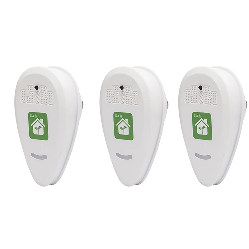 3x Plug In Air Purifier Mini Draagbare 5-12 Miljoen Negatieve Ion Luchtreiniger Voor Slaapkamer Keuken Badkamer Kantoor Uk Plug