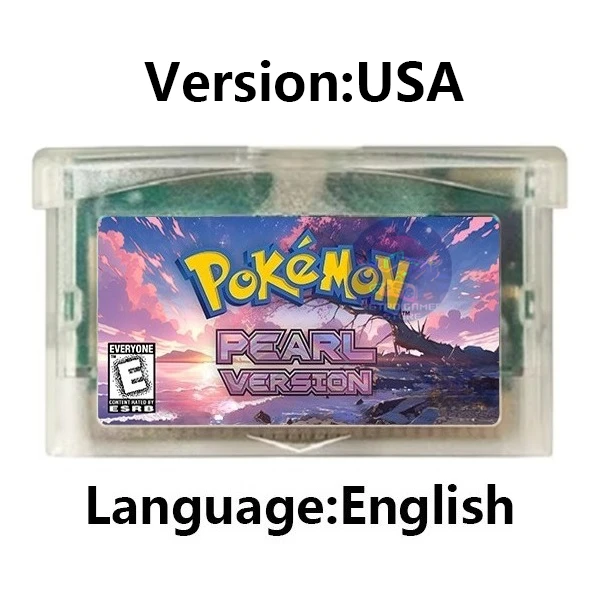 GBA Game Cartridge Pokemon Series Cawps Emerald Seaglass Rouge Opgeladen Geel Lunar Dark Violet Videogameconsolekaart