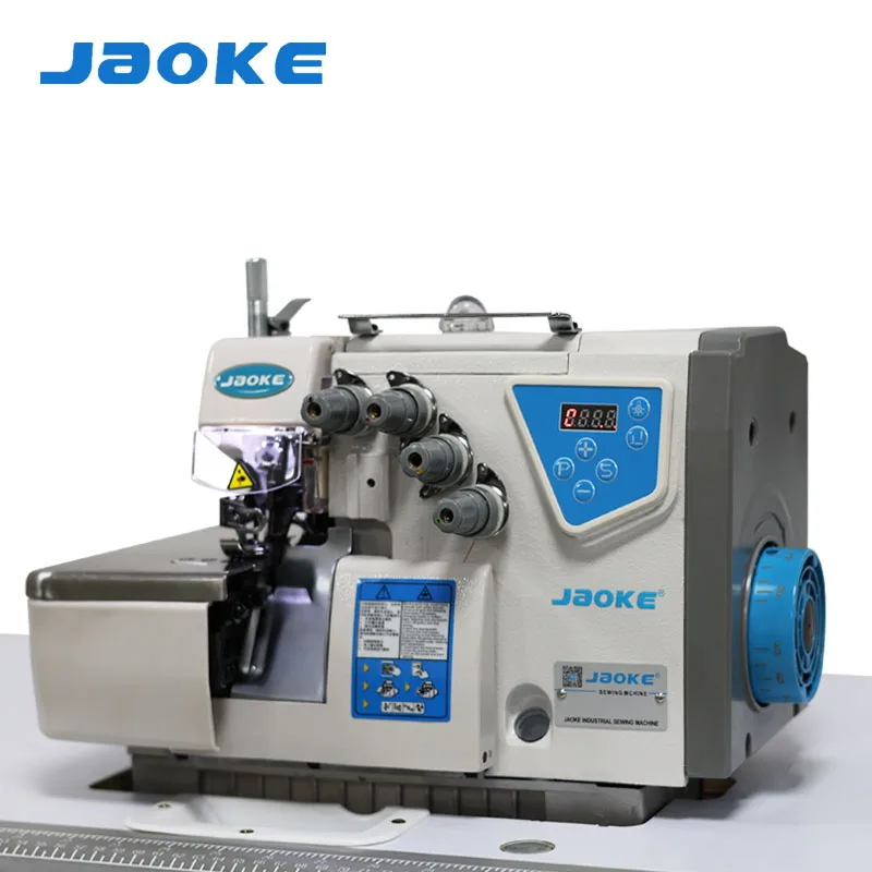 Neue JAOKE JK-747 Industrielle Computergesteuerte Direktantrieb-Flachbett-Overlockmaschine 3/4/5-Faden Serger mit Kunststoff-Eisen-Konstruktion