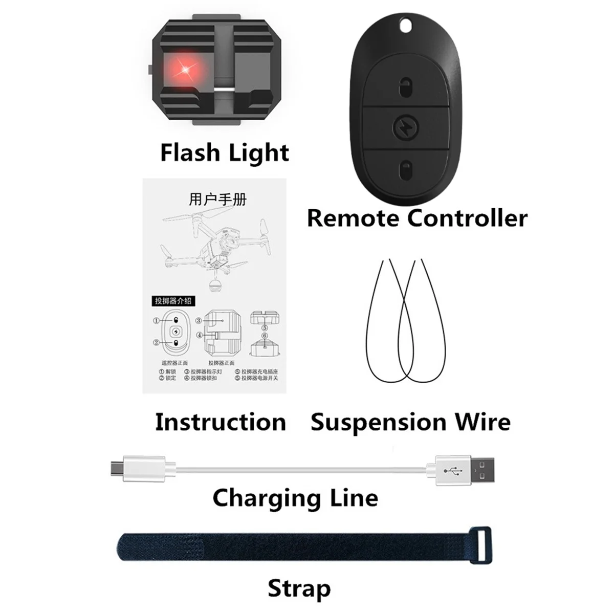 Drone Airdrop System dla DJI Mini 4 Pro/Mini 3 Pro/Mini SE/Mini 2/2 SE na przynętę wędkarską obrączka prezent Airdropper