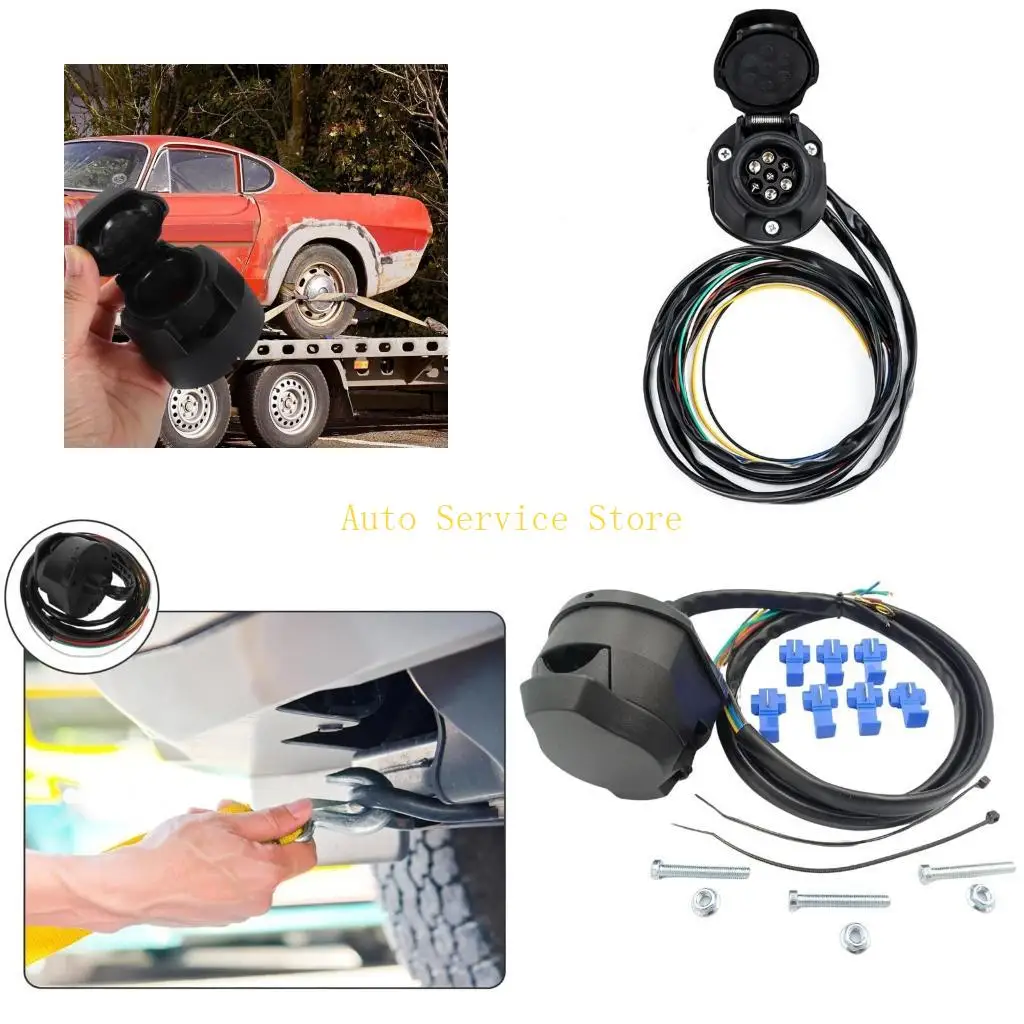 

462A надежный 7 -контактный адаптер прицепа с водонепроницаемым дизайном для открытого кемпинга