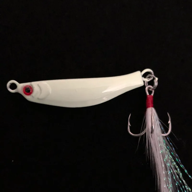 1 Stück Verkauf Langsam schütteln Jigs Angeln Jigbait Köder Metallköder Weitwurf Shore Throw Glow Kunstköder 4,9 cm/20 g – Detail 3