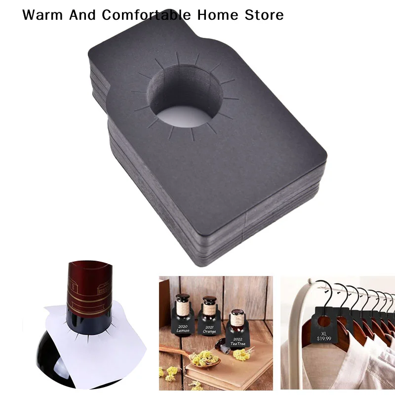 【SE】50pcs Wine Bottle Tags Reusable Durable Double Sided Wine Marking Tags Wine Cellar Labels for Dining Room Winery Bar Home