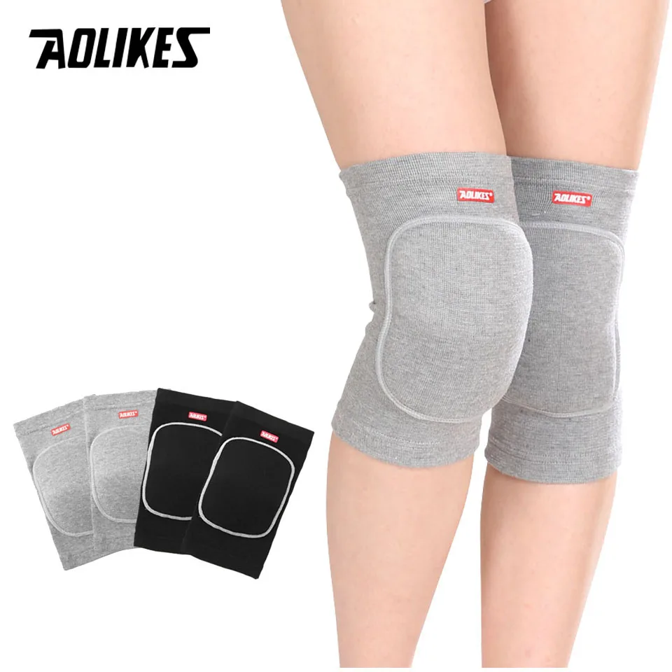 AOLIKES 1 Pair Non-Slip Knee Brace Soft Knee Pads Breathable Knee Compression Sleeve for Dance Volleyball Basketball Running