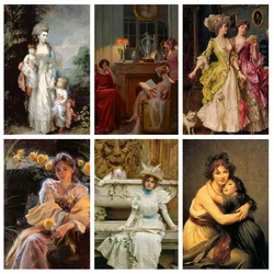 5D pittura diamante fai da te ricamo pittura a olio classica arte rococò ricamo croce donna arte decorazione della casa