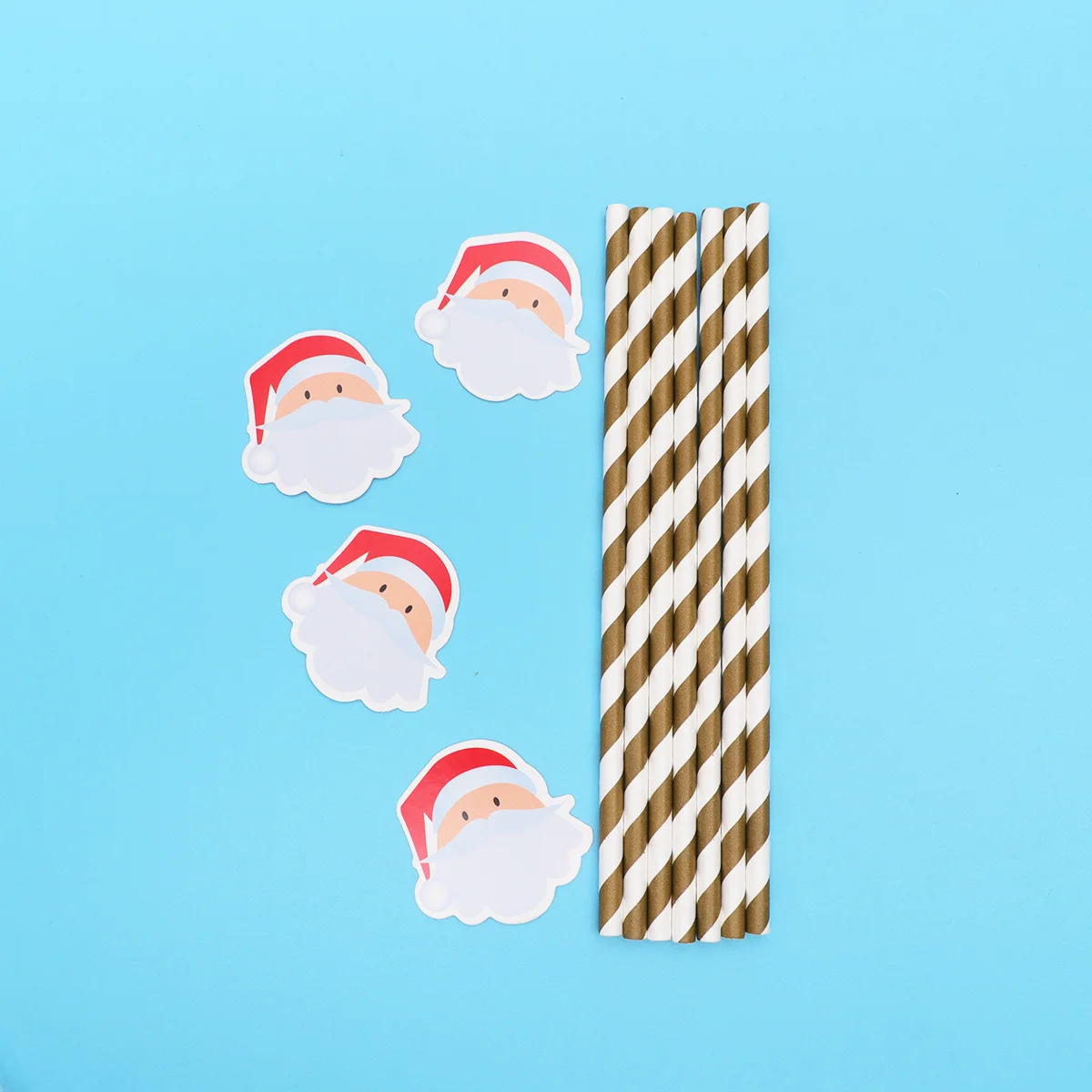 

30pcs Christmas Straw Set Red Shoes Orange Shoes Santa Claus Design Drinking Straws Holiday Party Decor Christmas Paper Straws