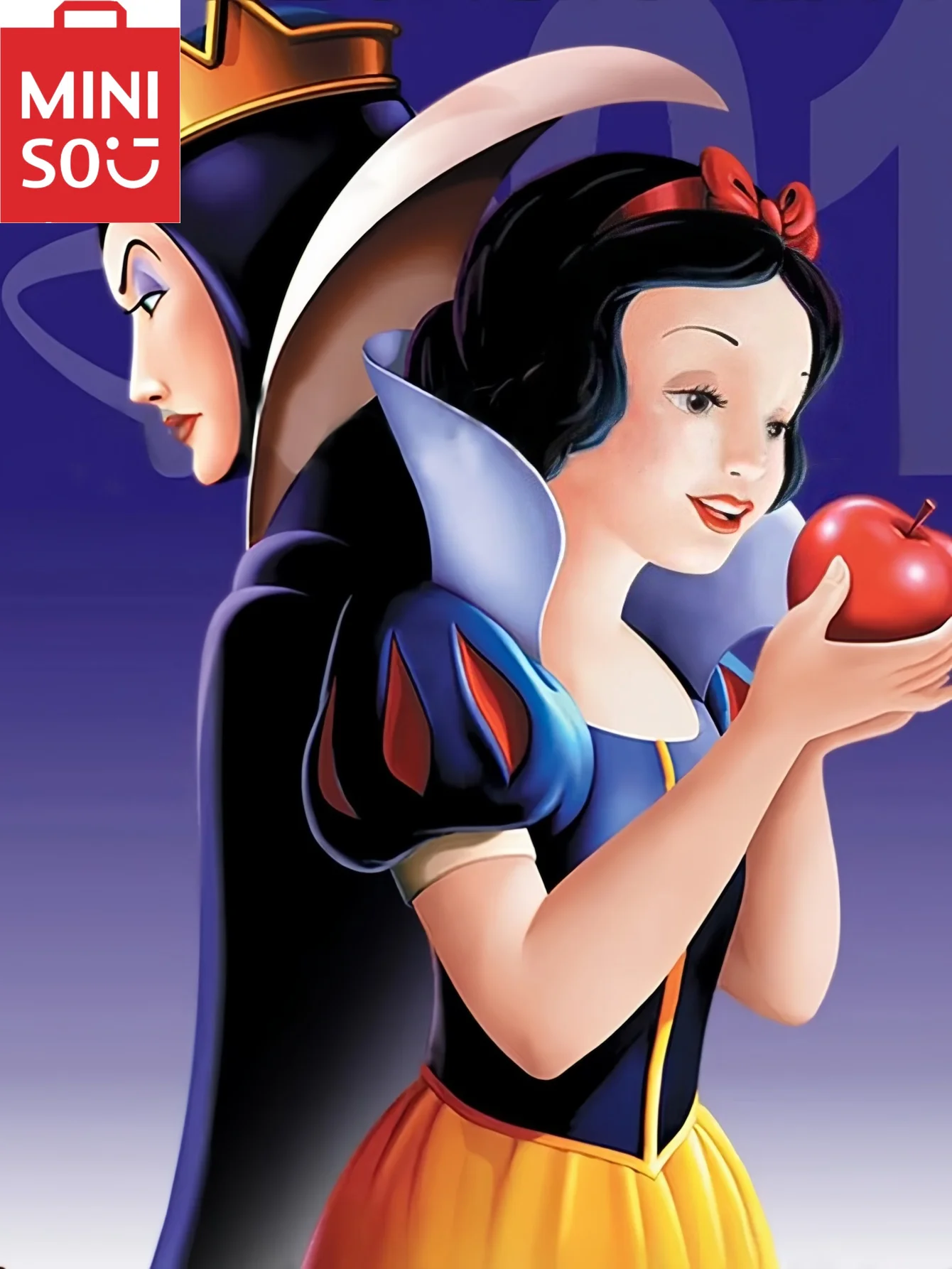 MINISO pintura al óleo por número Disney Reina Malvada Blancanieves decoración del hogar pintura pared dormitorio decoración de la habitación marco de regalo
