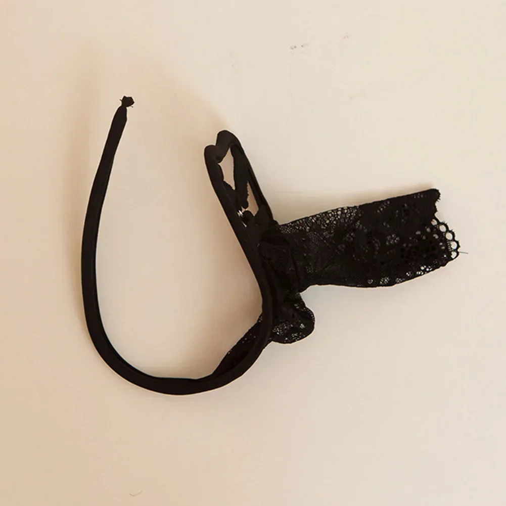 남성 란제리 레이스 g-문자열 C 문자열 TBack 끈 팬티 벌지 주머니 속옷 팬티 에로틱 게이 시시 속옷