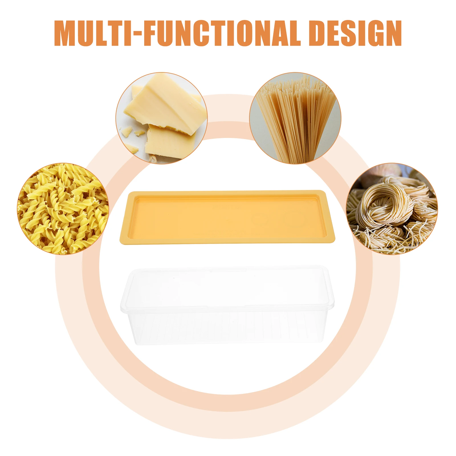 

Multi-Functional Spaghetti Storage Box Large Capacity Refrigerator Pasta Container With Lid Noodle Organizer Pp Material Food
