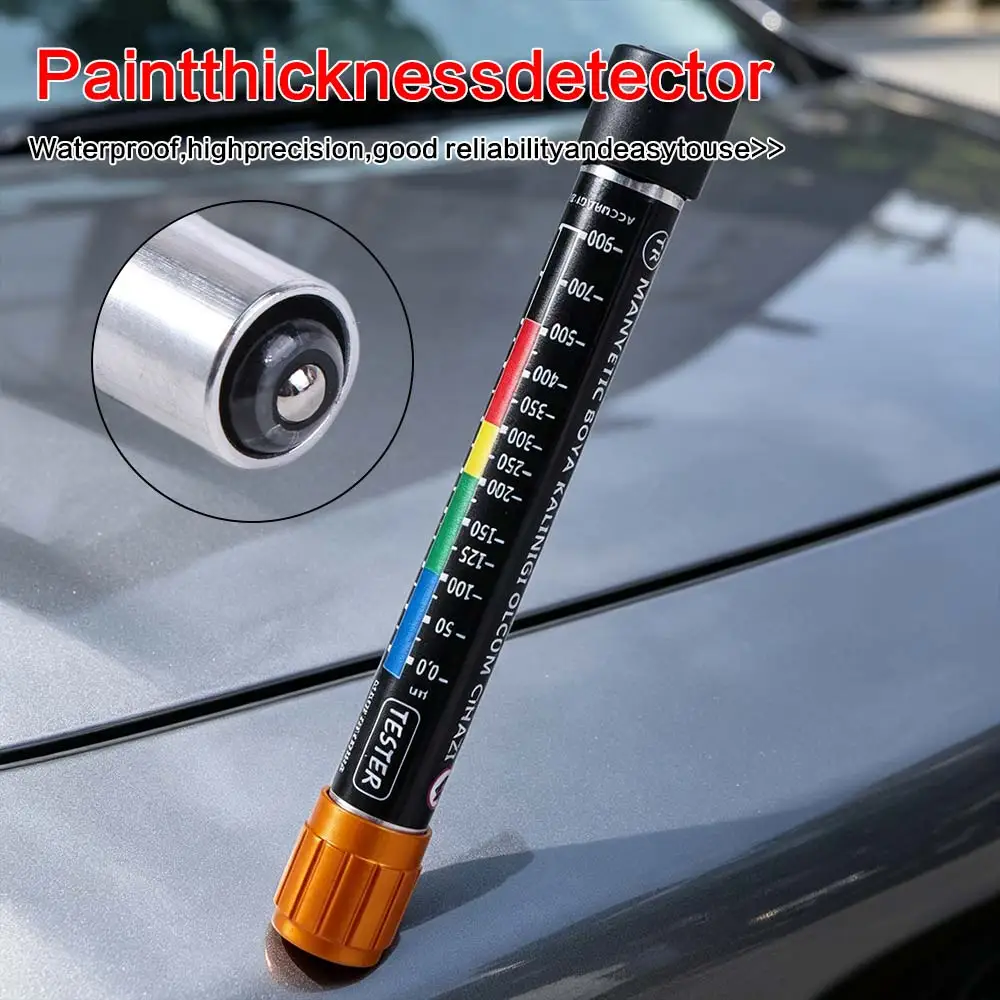 Plastic Car Paint Thickness Tester Pen with Magnetic Tip Scale Indicator Car Paint Coating Tester Meter Lak Test Bit