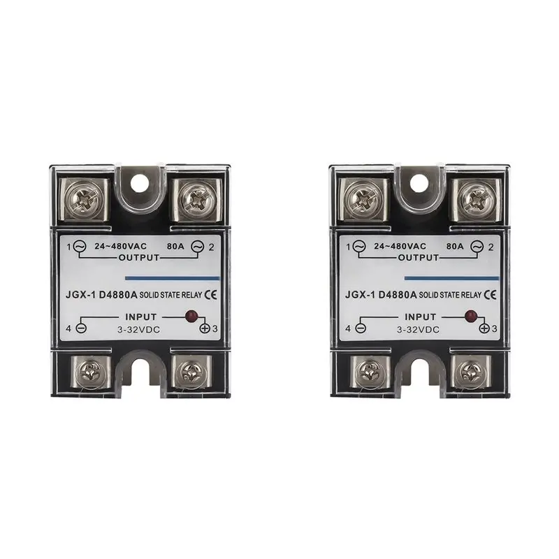 ABUH-2X Single Phase Solid State Relay Single Phase SSR DC Control AC Solid State Relay 80A