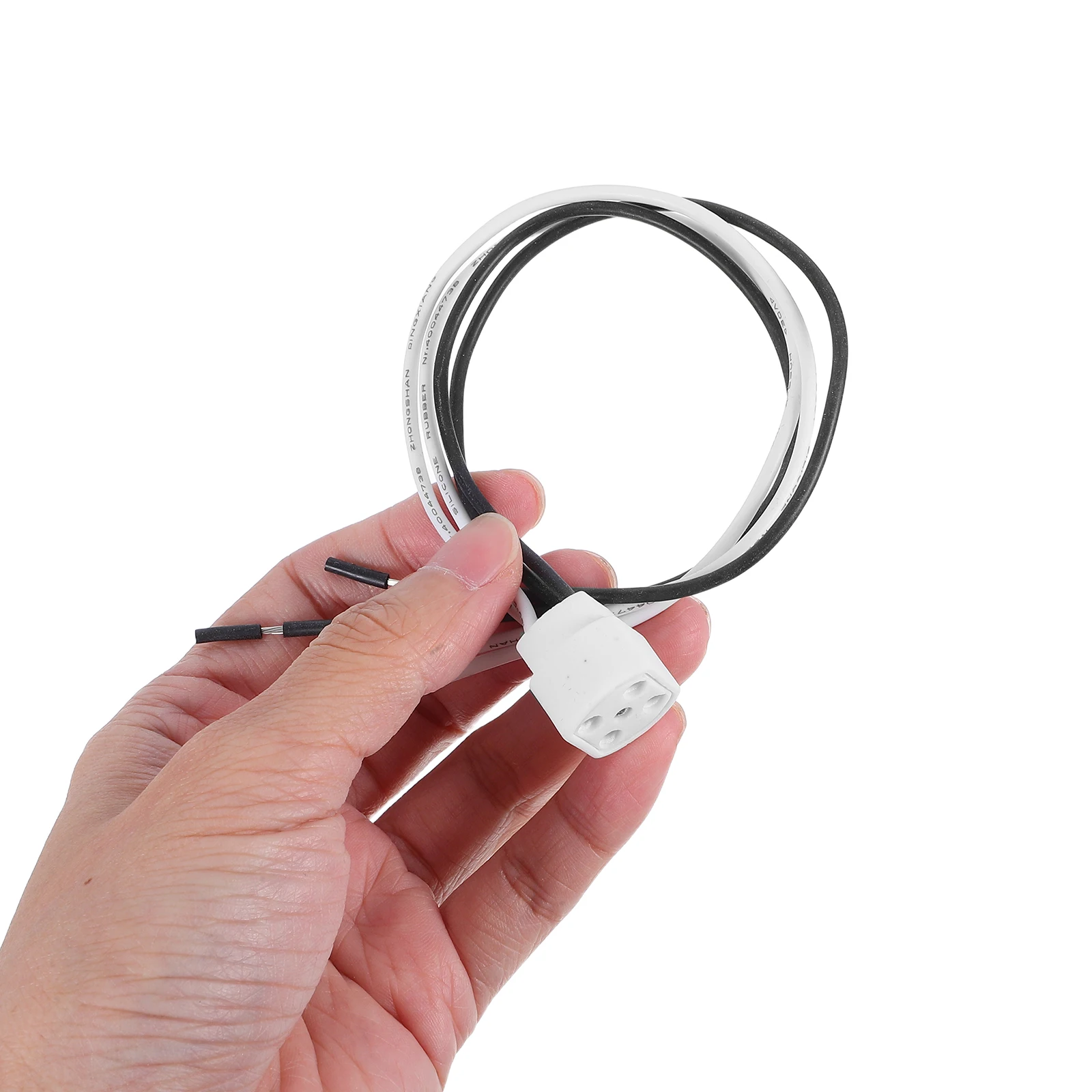 

3Pcs Ceramic Uv Light Socket Holder 4-Pin Single-End Tube Holder Heat Resistant for Specialist Lighting and Repair Projects