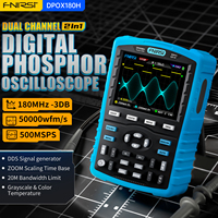 FNIRSI DPOX180H Handheld Digital Phosphor oscilloscope 2 in 1 Signal Generator 180MHz -3DB Analog Bandwidth 500MSPS XY Mode ZOOM