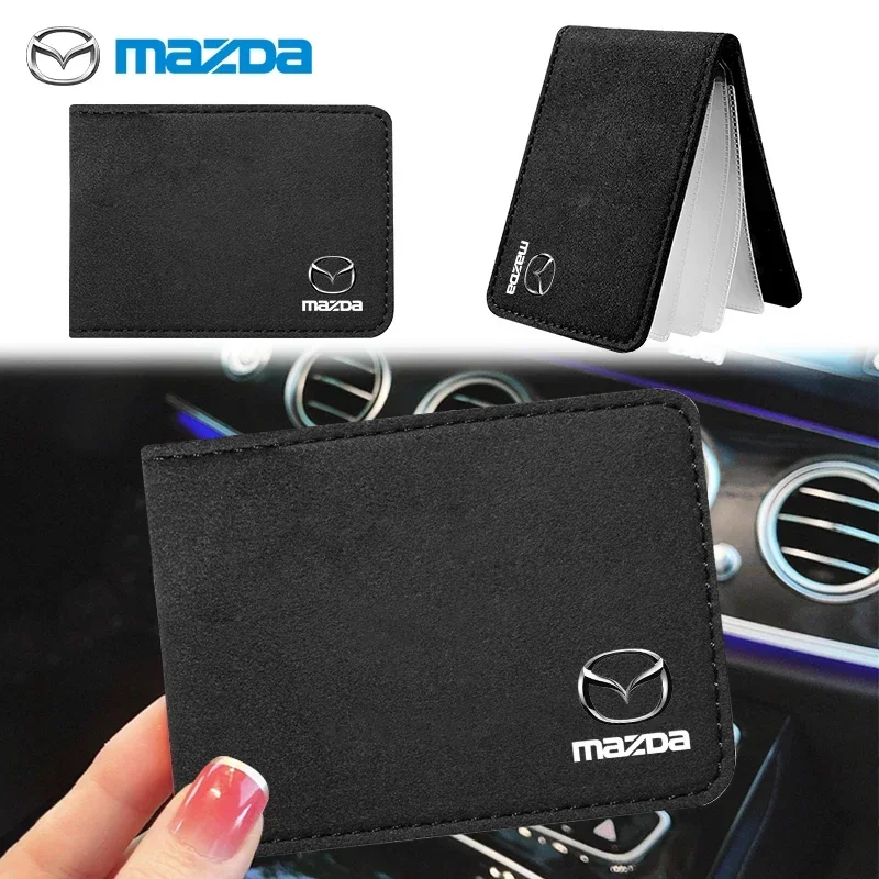 Auto Driver License Cover Suede Anti-Fur Car Driving Documents Case Credit Card Holder For Mazda 3 6 CX3 CX-5 CX5 KE KF CX7 MX5