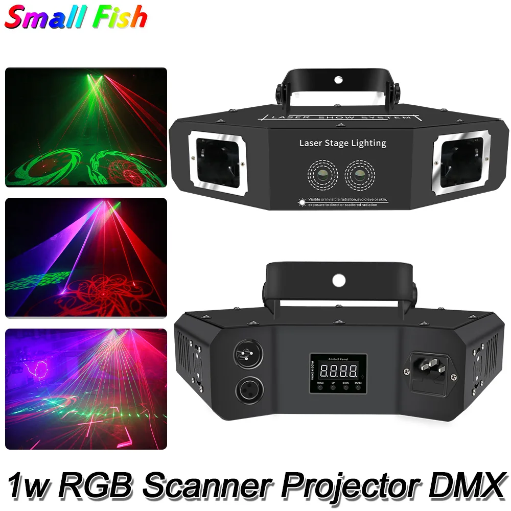 

RGB Full Color 2 head Laser Light Scanning Stage Disco Dj Pattern Home Party Wedding Decoration Beam DMX512 Laser Lamp Equipment