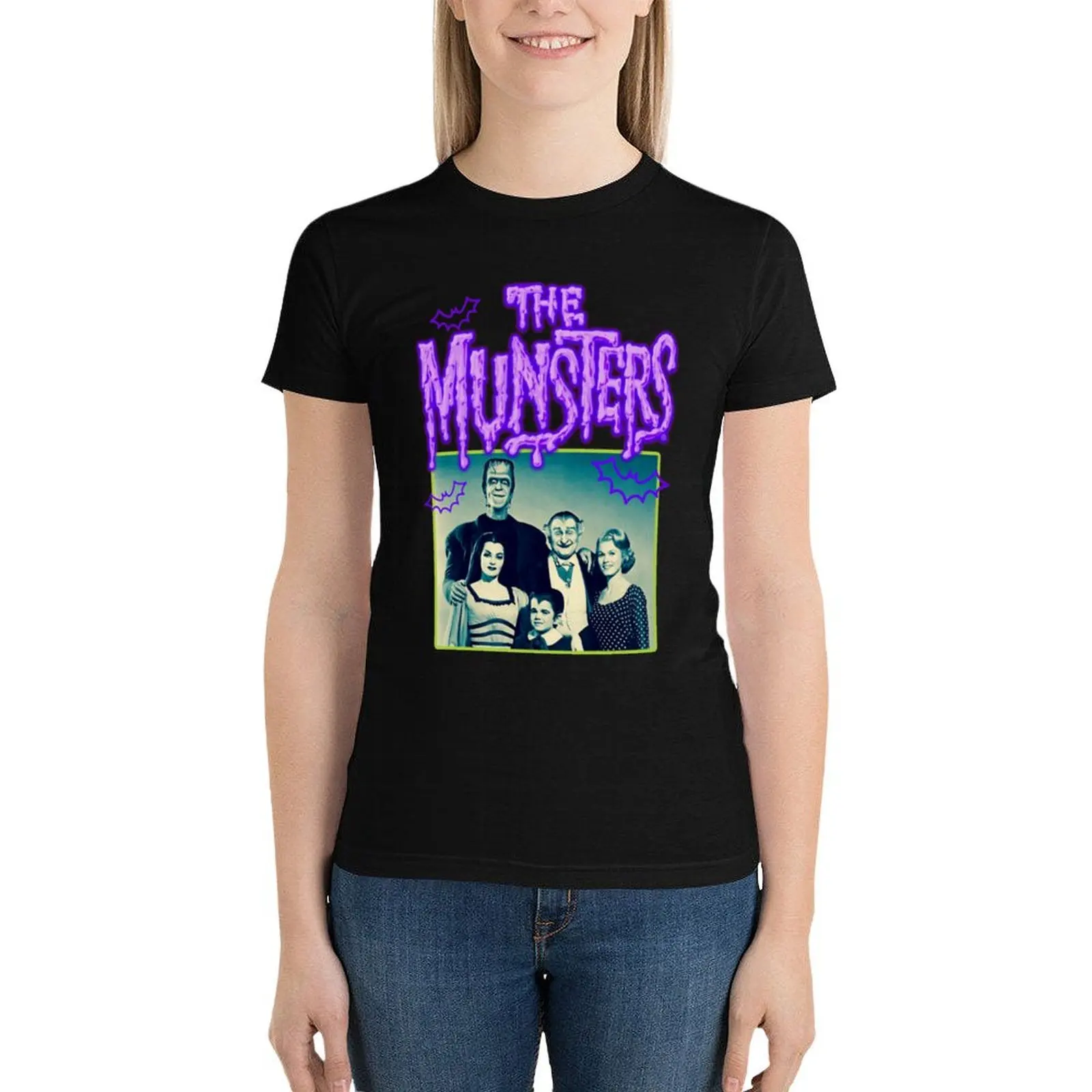 

The Munsters T-Shirt oversized summer tops Blouse lady clothes t-shirts for Women loose fit