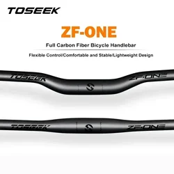 TOSEEK New ZF-ONE Carbon Fiber Mountain Bike Handlebar 31.8mm Black Bright Label For Mountain Bike 580-760mm Bicycle Parts