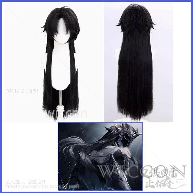 

Ainme Game Genshin Impact Hot Man Косплей Capitano Fatui Длинные черные парики Сексуальная одежда Cos для Хэллоуина Рождественская вечеринка Мужчина Женщина