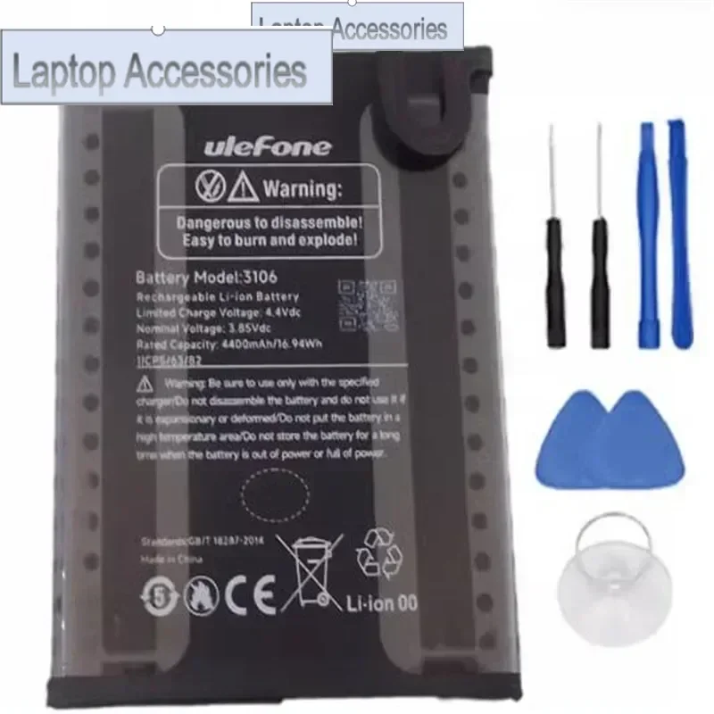 F HJ  In stock 100% original batter for Ulefone note 16 Pro battery 4400mAh Long Standby Time for Ulefone 3106 battery