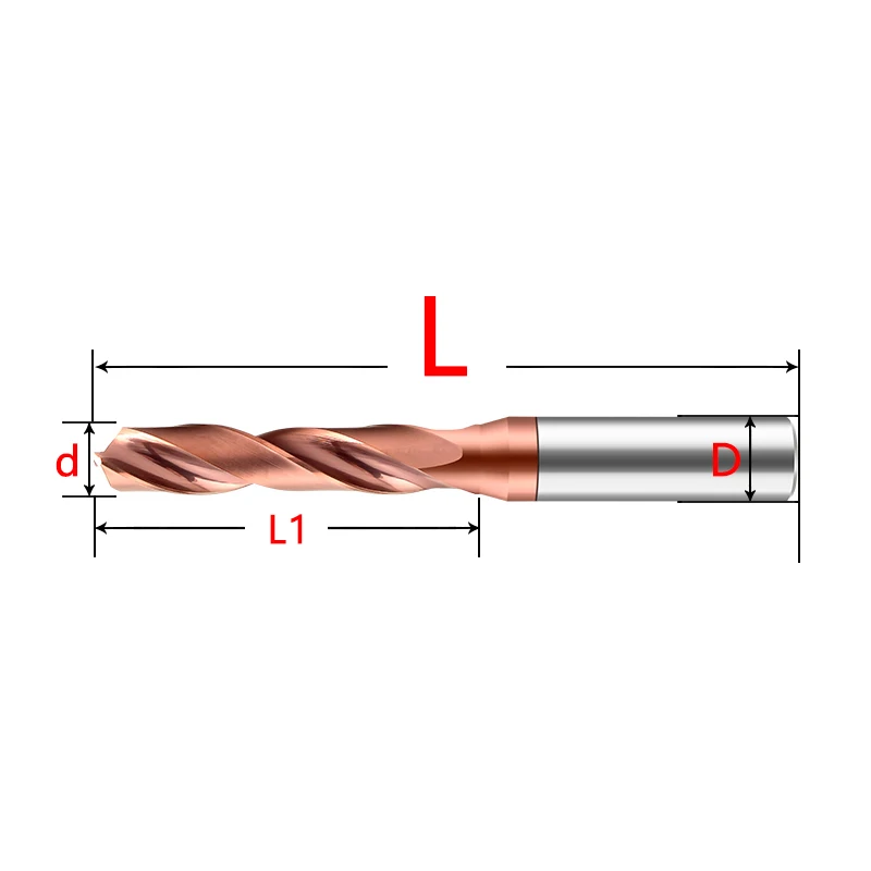 

3D 5D External Cooling 3-14mm hard alloy drill bit Inner Through Coolant Hole CNC Machine Tool