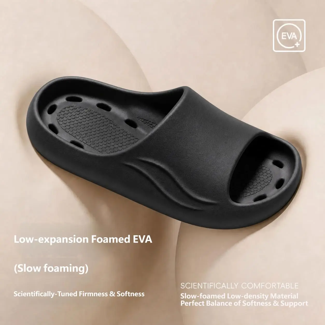EVA Cushion Shower Slippers Men Upgrade Non‑Slip Pads Hollow Drainage Quick‑dry Indoor Bathroom Home Slides