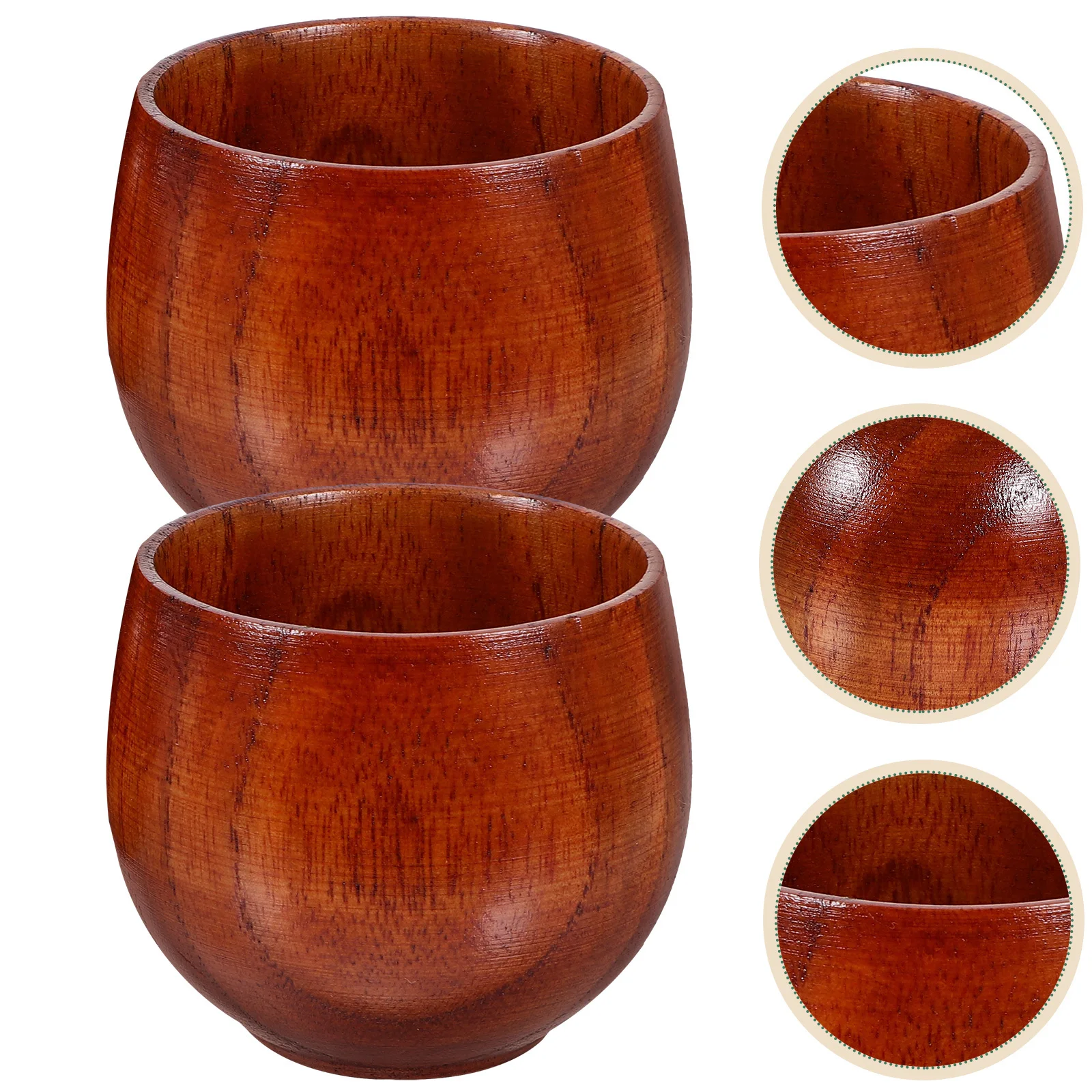 

2Pcs Wooden Sake Cups 50ml Japanese-Style Tea Water Cup Exquisitely Made Perfect for Entertaining and Gifting Sake Cup