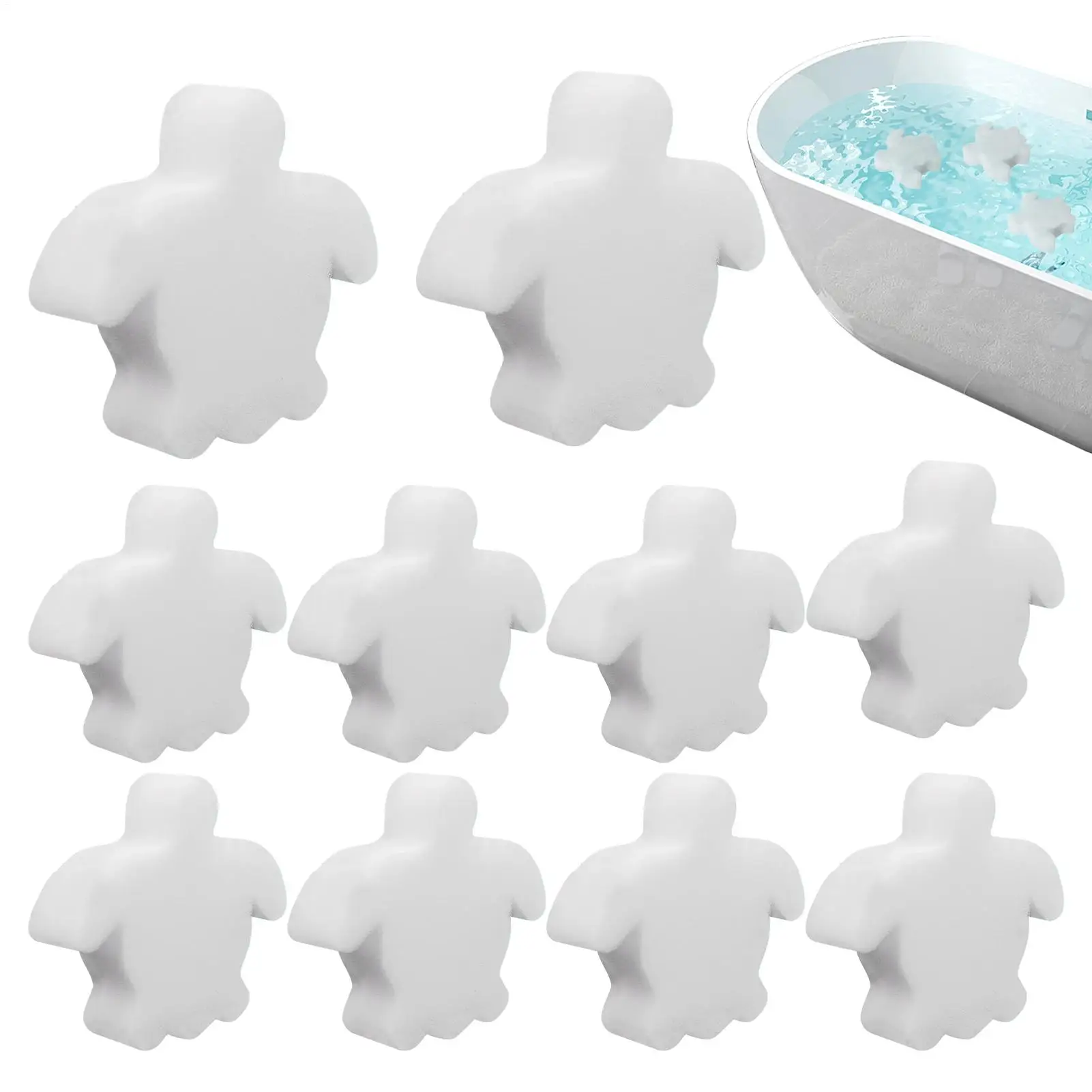 

10 Pieces Pool Sponge Oil Absorber, Hot Tub Scum Absorber Filter, Turtle Remover Absorbing Scrubber Cleaner for Spa Garden